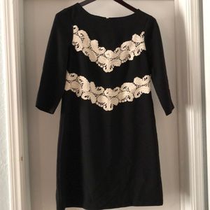Dress, black with lace, Maggy London